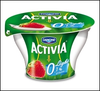 Noul iaurt Activia Light, cu 0% grasime si 100% placere