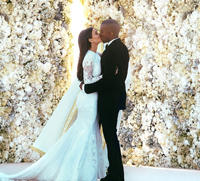 Kim Kardashian si Kanye West, nunta in stil italian