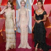 Top 10 cel mai bine imbracate actrite la Oscar 2017: vedeta care a purtat o funda albastra in semn de protest fata de o decizie a presedintelui Trump