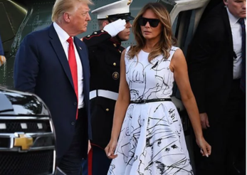 Melania Trump într-o rochie Alexander McQueen