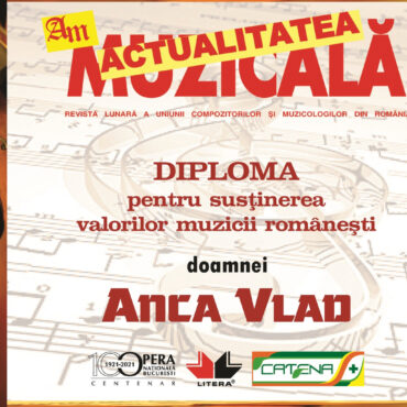 Anca Vlad, Președinta Fildas-Catena Grup, distinsă cu Diploma pentru susținerea valorilor muzicii ușoare românești