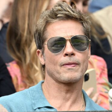 Brad Pitt la finala masculină de la Wimbledon