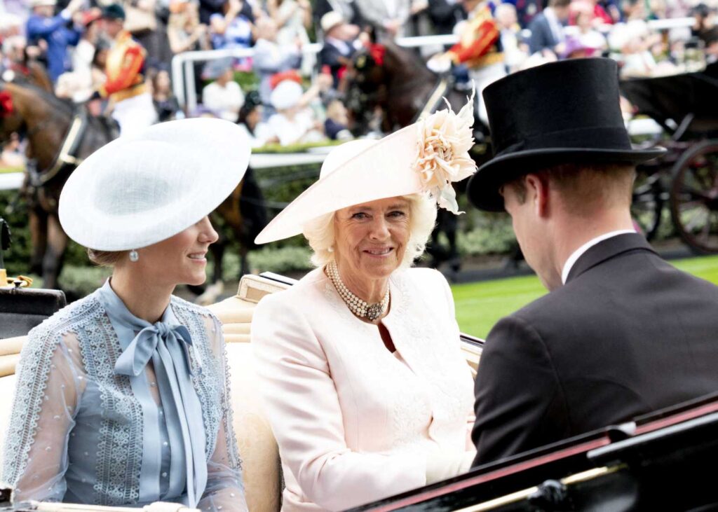 Catherine Kate Middleton, duchesse de Cambridge, Camilla Parker Bowles, duchesse de Cornouailles - La famille royale britannique lors des courses de chevaux à Ascot le 18 juin 2019