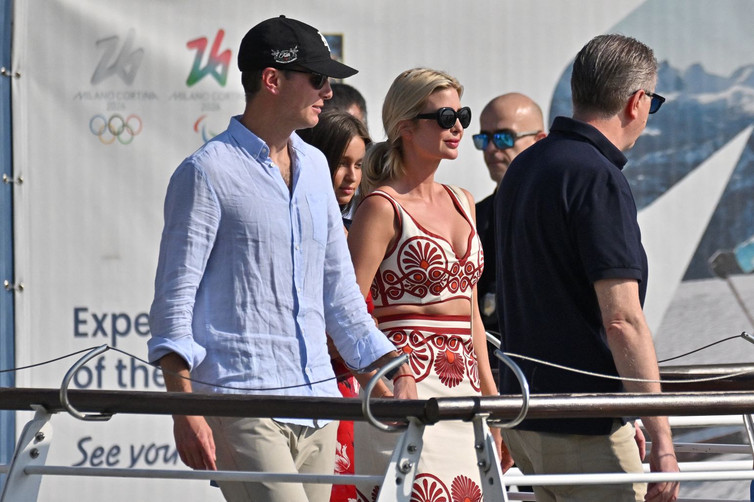 Ivanka Trump, Jared Kushner arriving at Venice airport ahead of Jeff Bezos wedding in Venice on June, 24