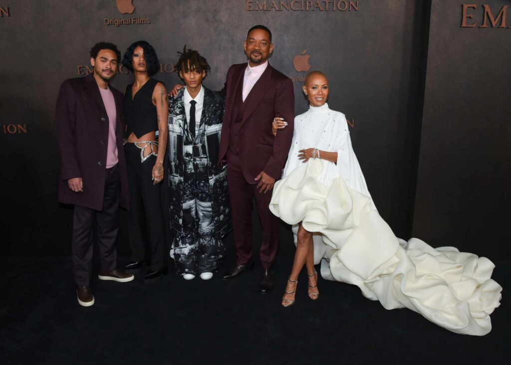 Trey Smith, Willow Smith, Jaden Smith, Will Smith, and Jada Pinkett Smith 2022